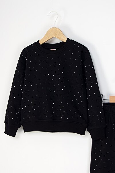 DMB BOYS & GIRLS Dmb Girl's Stone Tracksuit Set 4-9 Years Old Black