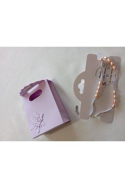 OEM Necklace with pink cultured pearls and silver elements