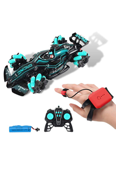 Bebelul RC Car 4WD Crazy Stunt with Bracelet Control and LED Lights - Orange