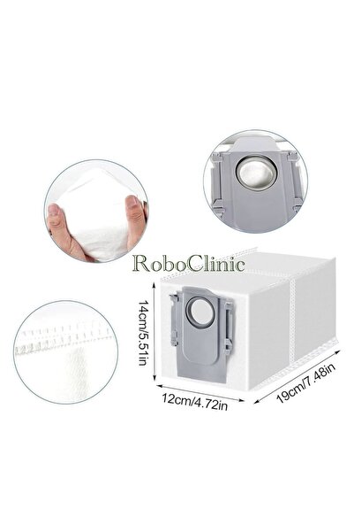 Roboclinic Roborock Q Revo L Robot Vacuum Cleaner Compatible Replacement Garbage Dust Bag 10 Pieces