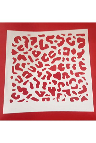 HEDİYE35 stencil Leopar Deseni Boyama 20*20cm