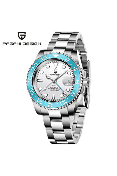 Pagani design PD-1662 GMT-MASTER Erkek Mekanik Saat Lüks Paslanmaz Çelik Su G...