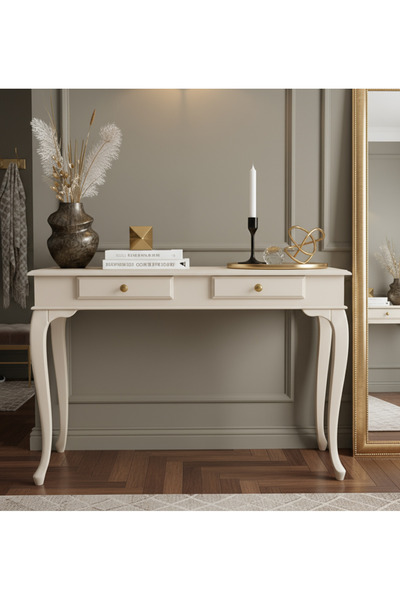 Wooding Mobilya 110 Cm Masif Lükens Krem Dresuar