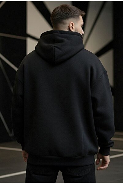 REBRAND Printed Unisex Sweatshirt Oversized Hoodie Hooded Thick 3 Yarn