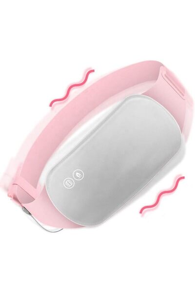 Generic Portable Heating Pad, Period Heat Belt - 3 Temperature & Vibration Modes (Pink)
