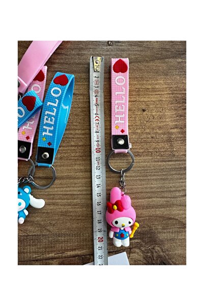 HEDİYEBİZİZ Silicone Keychain Chibi Robo and Melody - 12 Pieces Pack