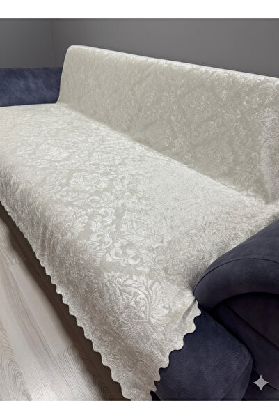 OSIO Daisy Non-Slip Base Velvet Sofa Cover with Sponge 170X210 cm Cream