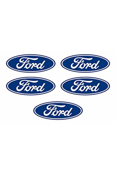 Oracal Set 5 stickere decorative de exterior/interior, Ford, 10 cm fiecare, albastru