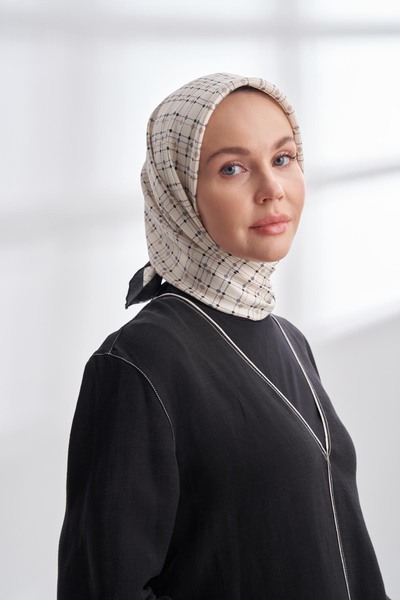 ARMANDA Premium Serisi Orbis Desen %100 Twill İpek Eşarp Desenli İpek Eşarp S...