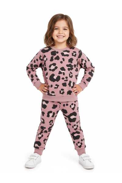 NiLi Girls' Leopard Print Pajama Set