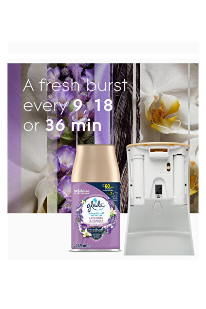Glade Automatic Spray Holder With Lavender & Vanilla Air Freshener For Up To 60 Days 269ml