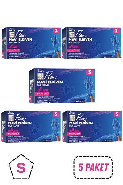 Reflex Flex Tpe Pudrasız Mavi Eldiven S Beden 5 Paket