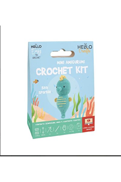 BALIM ÖRGÜ EVİ Mini Amigurumi Kit Sea Horse (with Video Instructions)