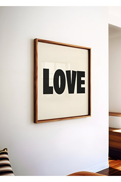 ARTHOUSECOLLECTIVE LOVE - Tipografică minimă - Poster pătrat - Poster fără ca...
