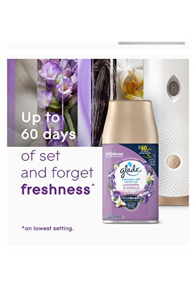 Glade Automatic Spray Holder With Lavender & Vanilla Air Freshener For Up To 60 Days 269ml