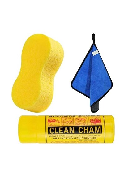 Generic مجموعة أدوات تنظيف غسيل السيارات من 3 قطع - منشفة من الألياف الدقيقة،...