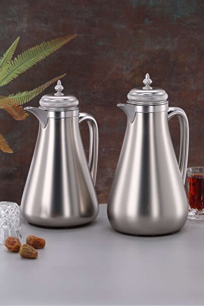 aljahwari طقم ترامس قزاز من الداخل من الخارج استيل فاخر الشاي 1 لتر القهوه 70...