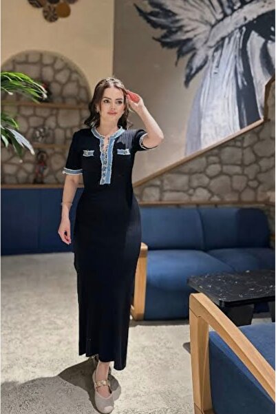 Abalı Yeni sezon kışlık üzün elbise