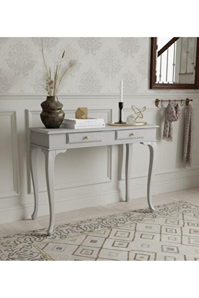 Wooding Mobilya 120 Cm Masif Lükens Açık Gri Dresuar