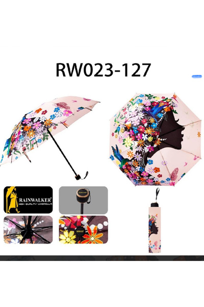 DEV 3 ADAM Desenli Yarasa Model 8 Telli Rüzgara Dayanıklı Manuel Şemsiye