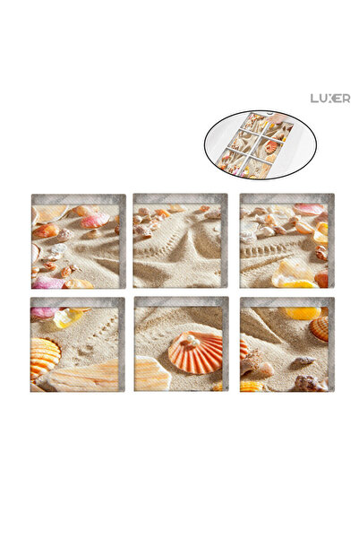 LUXER Set of 6 Non-Slip Stickers for Bathtub or Shower Cabin Luxer, Size/piece 15x15 cm