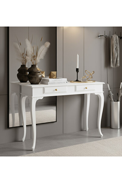 Wooding Mobilya 120 Cm Masif Lükens Beyaz Dresuar