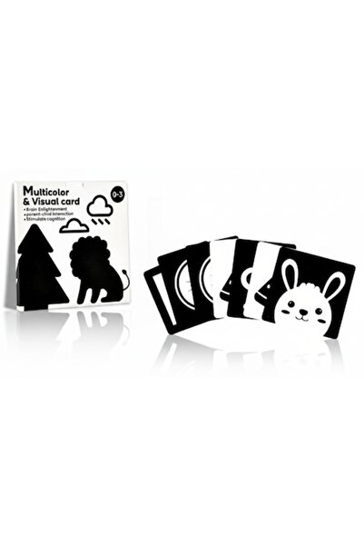 TEONA CONCEPT 20 Black-and-White Montessori Educational Cards for Visual & Cognitive Stimulation, 0-3 months