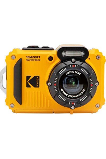 Kodak PixPro WPZ2 Underwater Camera, 16 MP, 4x Optical Zoom, Full HD, Extra Battery & 16GB Card, Yel