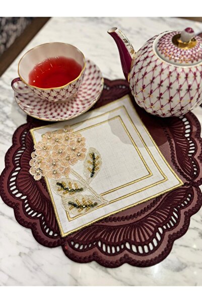 Merve Kaymakcı Ortancalı Sunum Peçetesi Vizon