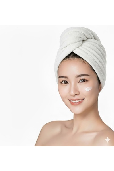 Raska Home Button Elastic Hair Towel, Hair Cap, Makeup Cap, Facial Care Towel...