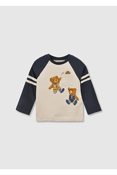 MAYORAL Navy Blue Baby Boy Long Sleeve Printed T-Shirt 2059