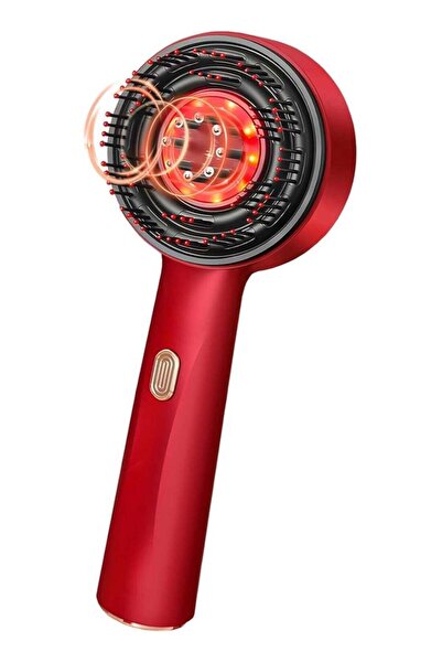 TheMohrim 2-in-1 Electric Hair & Scalp Massager Comb - Red