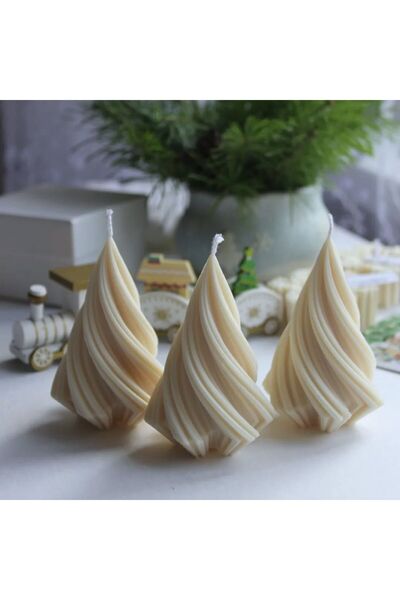 MUM LUMIERI CANDLE El Yapımı Kokusuz Çam Ağacı Yeni Yıl Dekoratif – Kırık Bey...