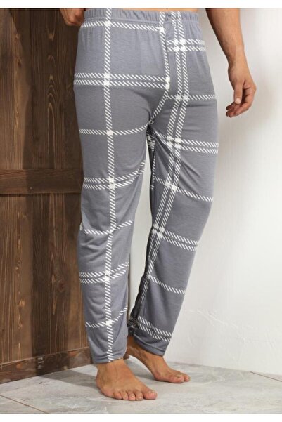 TOSKI Men's big size trousers Grey with White