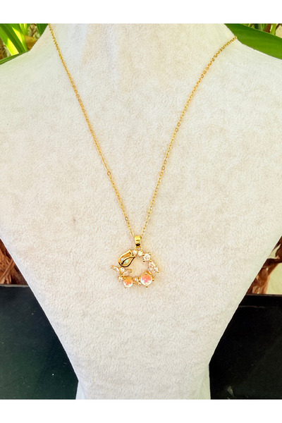 ATLASAKSESUARR Stone Tulip Steel Necklace