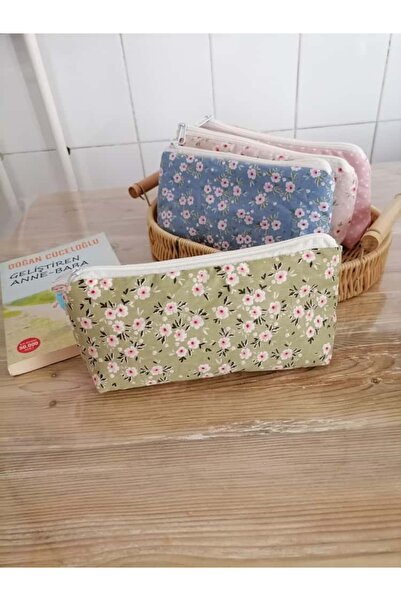 Handmade Geantă de machiaj din material textil Suport pentru stilou 21-12 cm ...