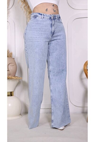 garajmood Blue Wide Leg Plus Size Jeans