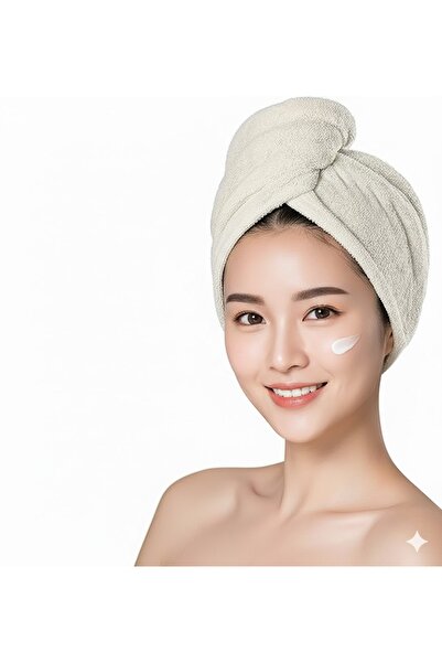 Raska Home منشفة شعر مطاطية بأزرار، قبعة للشعر، قبعة للمكياج، منشفة للعناية ب...