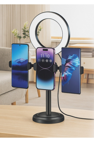 Tripot Yayıncı Işığı Ve 3 lü