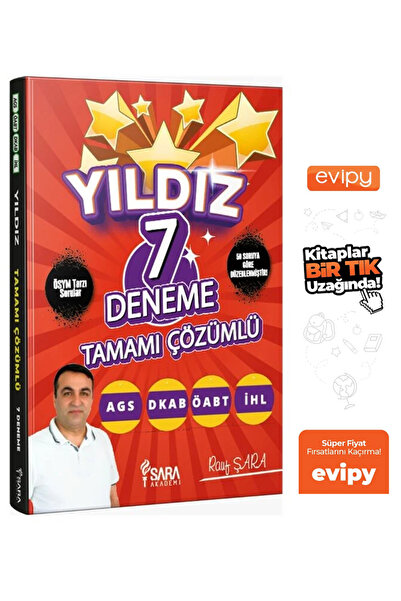Şara Akademi 2026 ÖABT MEB-AGS Din Kültürü ve Ahlak Bilgisi Yıldız 7 Deneme Çözümlü - Rauf Şara Ayraç Hediyeli