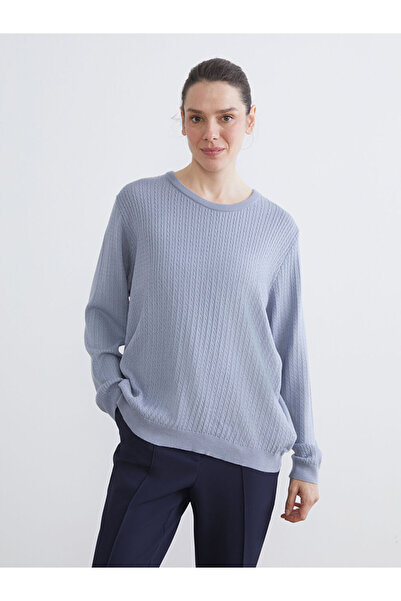 LC Waikiki Sparkling Choices from Shining Store | Crew Neck Self Patterned Women's Knitwear Sweater