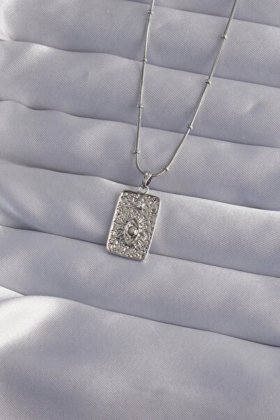 shopwave 316L سلسلة فولاذية فضية اللون محفورة بالليزر على شكل عين قلادة التارو