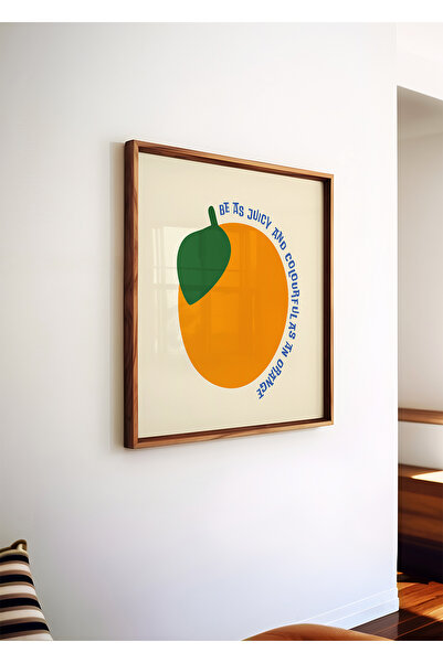 ARTHOUSECOLLECTIVE Orange Pop - Ilustrativ minim - Poster pătrat - Poster făr...