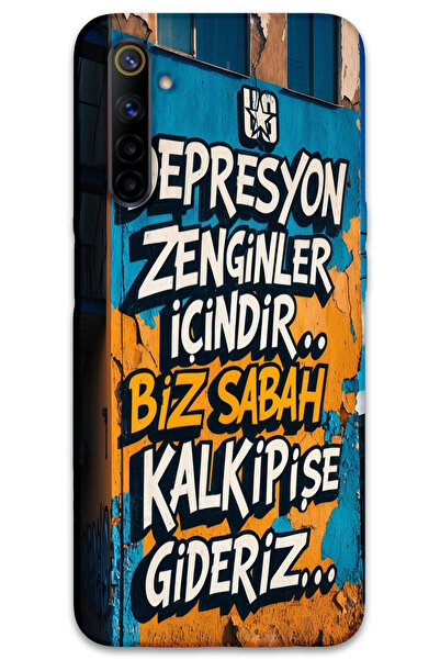 MRCİLETİSİM غطاء خلفي لهاتف Realme 6 بنمط HD مطبوع -