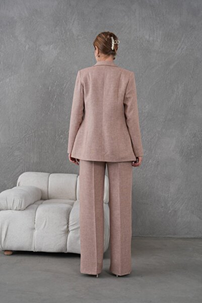 nodilife Flamlı Yünefekt Women's Suit Beige