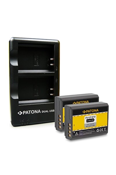 Patona Încărcător dual USB și 2 baterii pentru Canon LP-E10