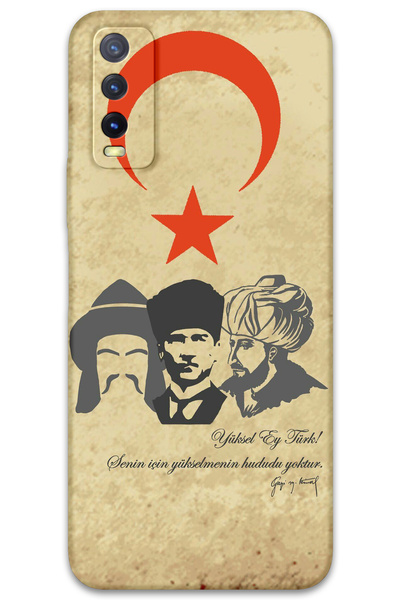 MRCİLETİSİM غطاء خلفي لهاتف Vivo Y20 / Y11S بنمط HD مطبوع - يوكسل إيي تورك