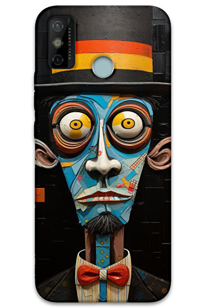 MRCİLETİSİM غطاء خلفي لهاتف تكنو سبارك 6 جو بنمط HD مطبوع - صراخ صامت