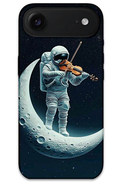 MRCİLETİSİM غطاء خلفي لهاتف iPhone 17 Air بنمط HD مطبوع - عازف الكمان الفضائي