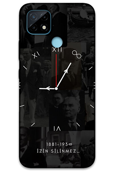 MRCİLETİSİM غطاء خلفي لهاتف Realme C21 بنمط HD مطبوع - أتاتورك 9-15